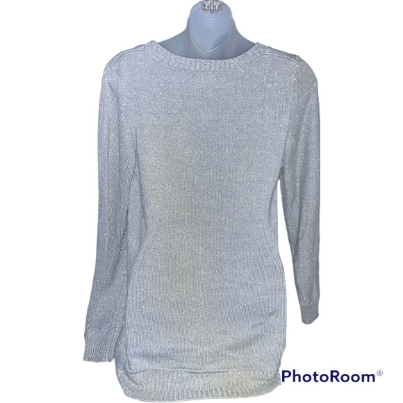 Sweater Project silver shimmer panda print sweater - Picture 2 of 10